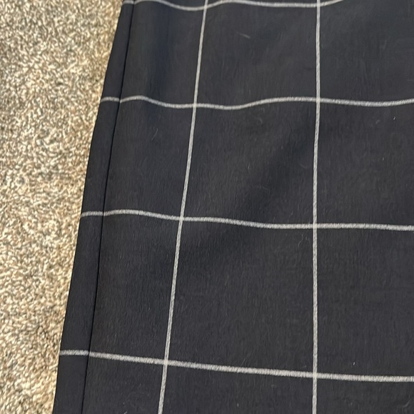Ann Taylor Navy Window Pane Pencil Skirt - Picture 2 of 4